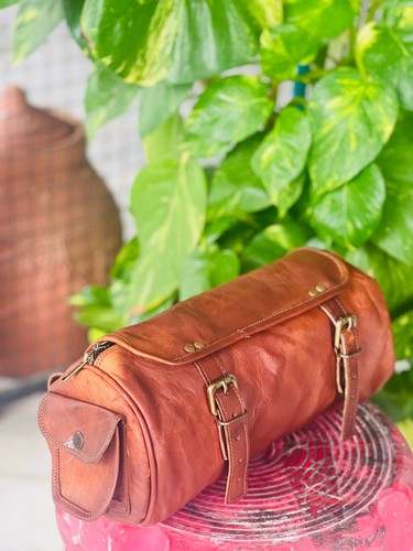Real brown wax leather combo - brown,