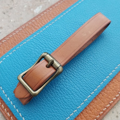 Waxed russet saddle leather - russet,