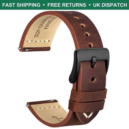 Saddle leather watch band - saddle, with