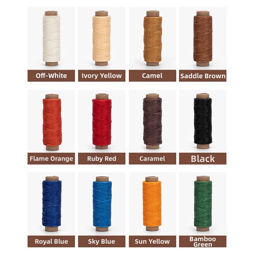 Waxed cord thread round sewing - waxed,