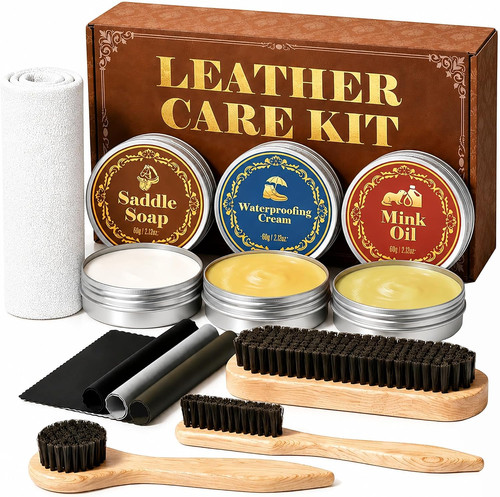 Leather shoe cleaning - shoe, kit
